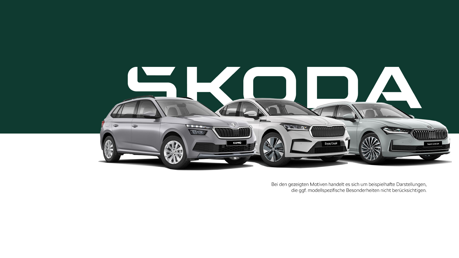 Headerbild Skoda Marke und 3 Modelle