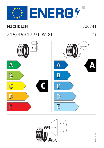 Michelin 215 45 R17 91 W XL