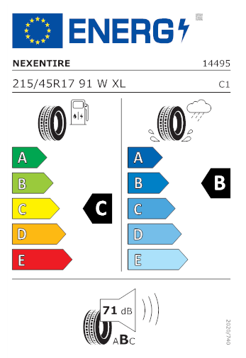 Nexentire 215 45 R 17 91 W XL