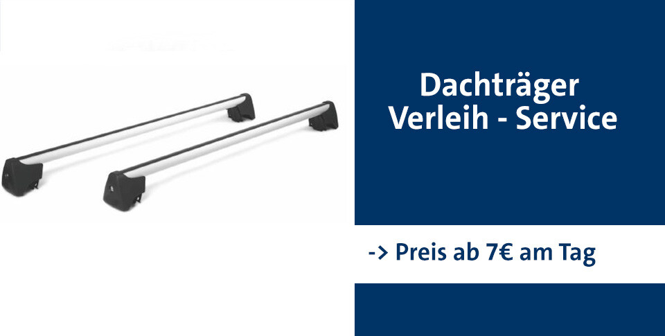 Darstellung von zwei Dachtr&auml;gern aus dem Verleih-Service f&uuml;r 7 Eur pro Tag