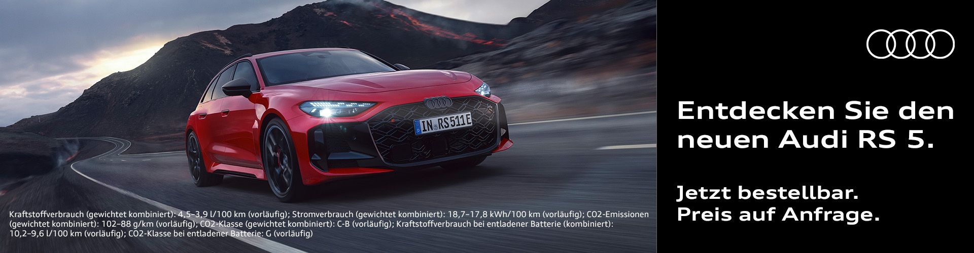 Abbildung neuer Audi RS 5 Avant in rot